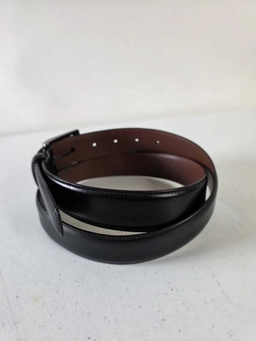Original Penguin Genuine‎ Leather Black Belt Size 34 Men's Women's Career Preppy